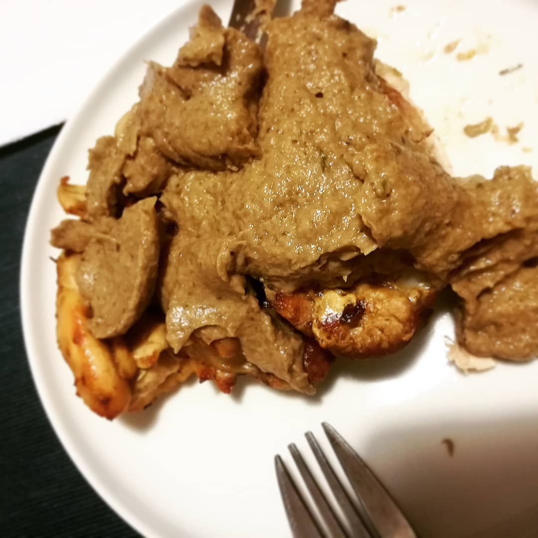 Cosce di pollo con crema ai funghi
