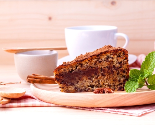Torta soffice con gocce di cioccolato